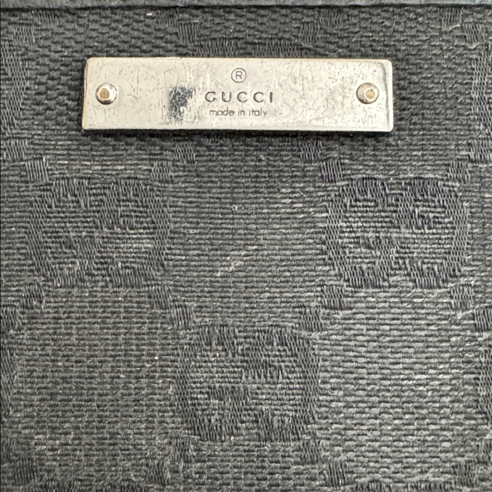 Authentic Gucci Black Monogram Wallet Vintage - image 2